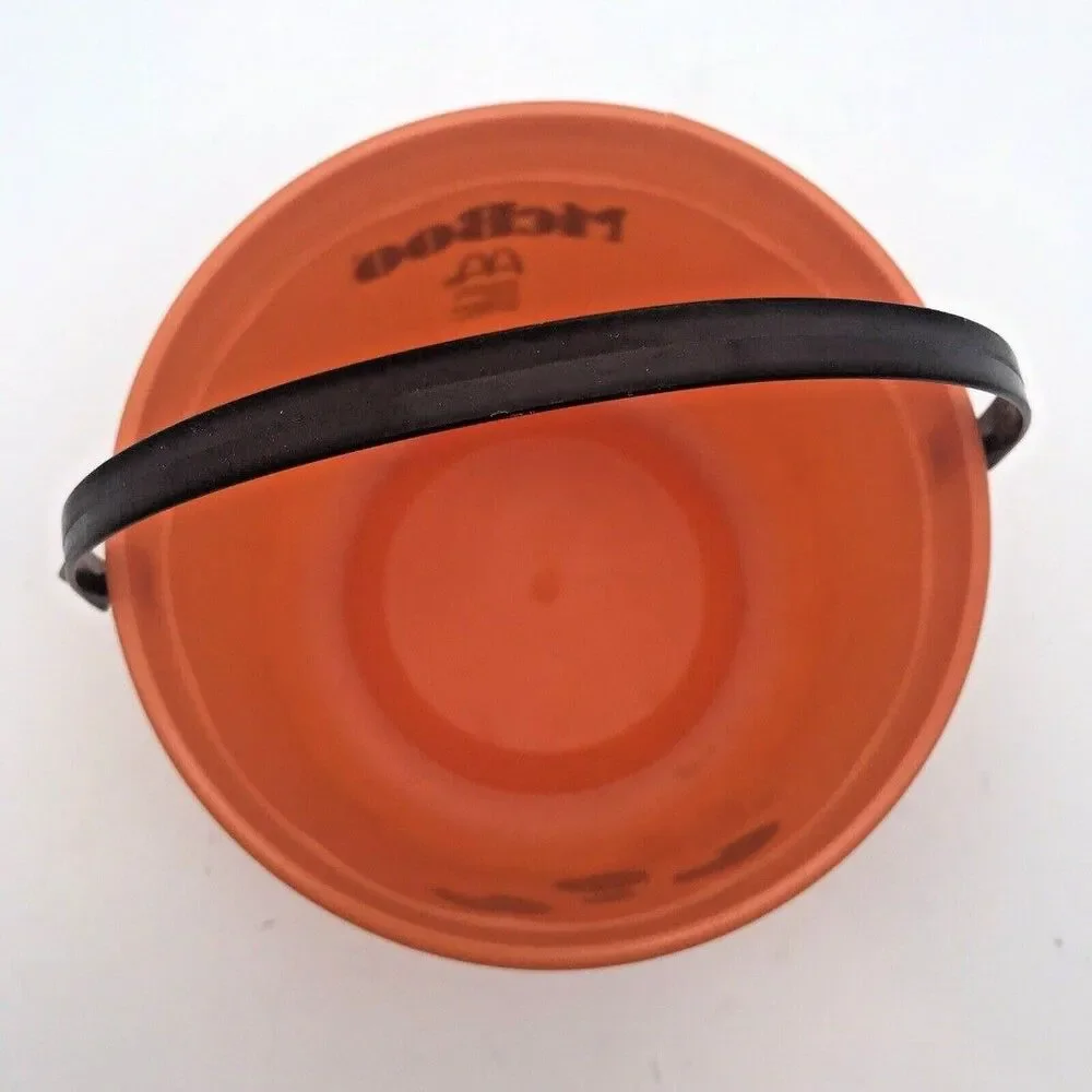 Vintage Plastic McBoo Jack O'Lantern Candy Bucket Pumpkin Trick Or Treat Pail
